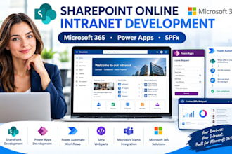 develop sharepoint online intranet m365 outlook domains power apps spfx webparts