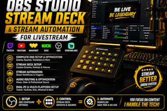 setup obs studio, stream deck and stream automation for livestream