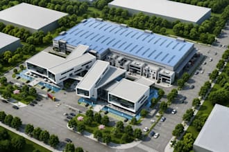 design your warehouse, factory and industrial building in 2d and 3d