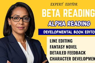 alpha or beta read romance book, fantasy novel, urban fiction, horror book