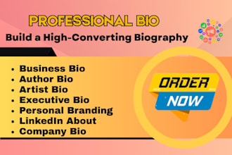 write an engaging and inspiring professional bio