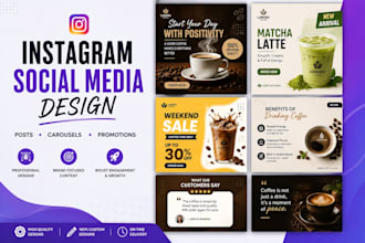 design professional instagram posts and carousel content