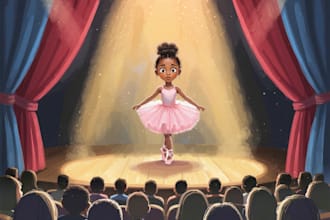 illustrate children story book consistent illustrations