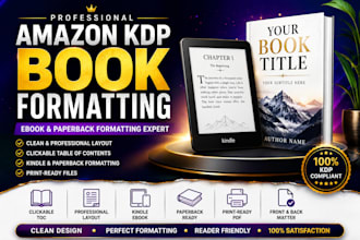format your ebook and paperback for amazon KDP