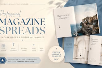 do magazine spreads, feature pages and editorial layouts