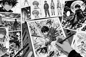 create manga manga page manga panel for comic manga