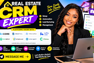 do real estate CRM, kvcore boldtrail, lofty VA idx rei reply and fub
