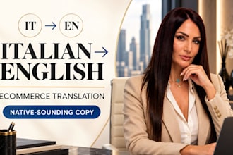 translate italian ecommerce product listings into natural english