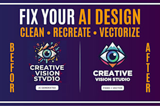 manually vectorize your ai generated logo and image