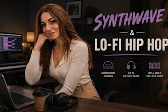 create nostalgic synthwave and chill lofi beats for your project