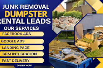 generate leads for waste disposal, junk removal and dumpster rental