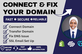 connect domain from godaddy to shopify, squarespace, wix or fix email dns