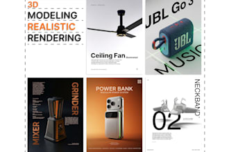 3d product modeling and realistic 3d rendering