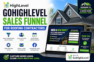 build gohighlevel sales funnel for roofing contractors