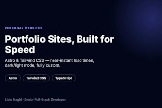build a personal portfolio website with astro and tailwind
