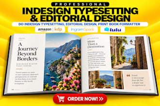 do indesign typesetting, editorial design, print book formatter