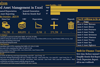 create an automated fixed asset register on excel
