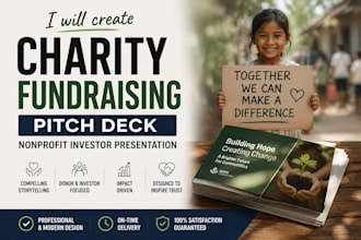 create charity fundraising pitch deck nonprofit investor presentation