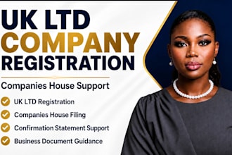assist with UK ltd company registration, companies house filing and startup