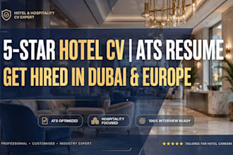 create hotel CV and cover letter for 5star jobs in dubai europe seychelles