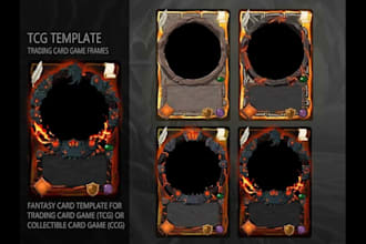design custom tcg card template trading card game card frame ccg