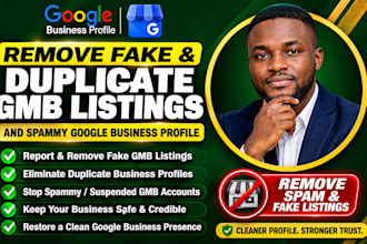 report to remove fake duplicate gmb listings and spammy google business profile