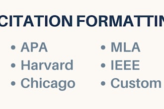 format your reference list and citations