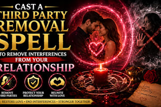 cast a third party removal spell to remove interferences from your relationship