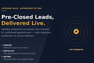 provide lead qualification and appointment setting services