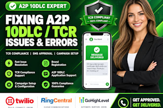 fix a2p 10dlc carrier rejection and register twilio or gohighlevel