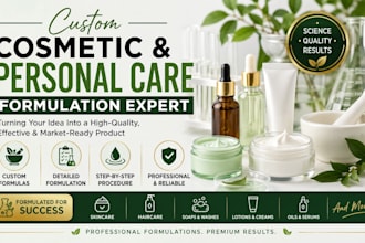 develop customized cosmetic and personal care product