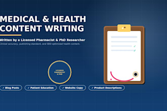 write accurate medical, health, and pharmaceutical content