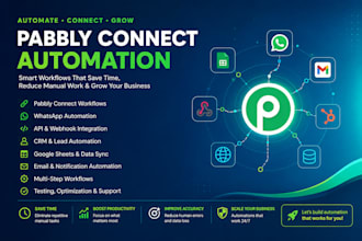 setup pabbly connect automation, whatsapp automation and workflow integration