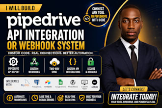 build a custom pipedrive API integration or webhook system