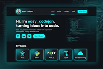 create a responsive developer portfolio website