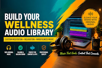 create original meditation music, background music for wellness creators, brands