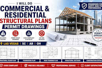 do commercial and residential structural plans permit drawing las vegas sc ar oh