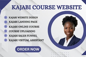 design and setup kajabi funnel, kajabi website, and kajabi online course