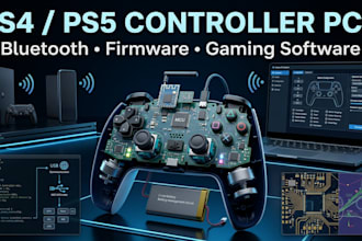 design ps4 ps5 controller pcb with bluetooth embedded firmware and software