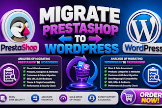 migrate prestashop to wordpress  and wordpress to prestashop wordpress migration