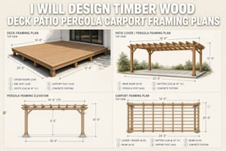 timber wood deck patio pergola carport framing plans