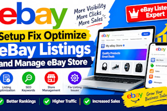 setup fix optimize ebay listings and manage ebay store ebay lister expert