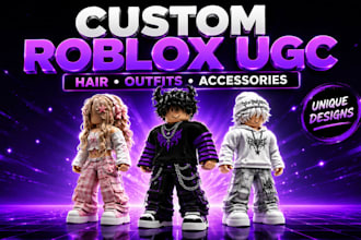create custom roblox ugc accessories, hairs and outfits