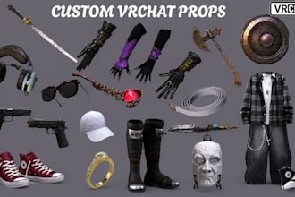 create rig custom vrchat props nsfw outfits accessories weapons for your avatar