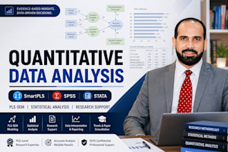 do quantitative data analysis using smartpls, spss amos, stata, and eviews