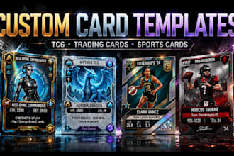 design custom tcg template trading card layouts card frames sports cards pokemon