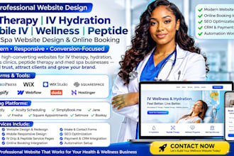 build iv therapy iv hydration mobile iv wellness peptide therapy med spa website