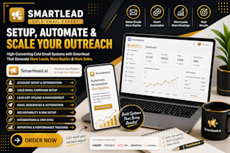 setup and manage instantly ai smartlead for cold email marketing outreach