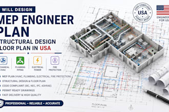 design mep engineer plan structural design floor plan in usa