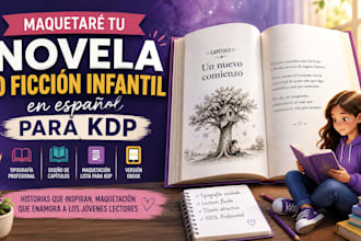 maquetaré tu novela o ficción infantil en español para KDP